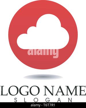 Cloud servers data logo and symbols icons Stock Vector