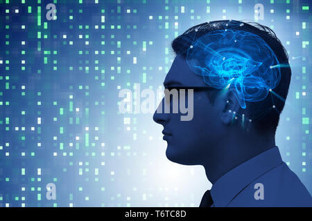 Artificial intelligence concept with man Stock Photo