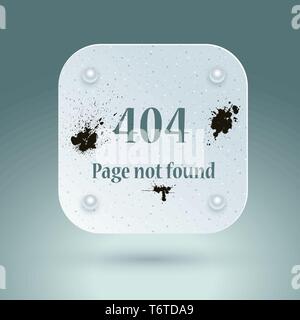 404 Page Concept for web-design, user interfaces, etc Stock Vector