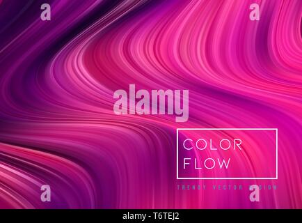 Abstract colorful vector background, color flow liquid wave for design brochure, website, flyer. Stock Vector