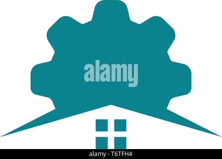gear logo design industrial icon element illustration - vector Stock Vector