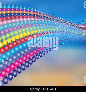 Abstract background with colored balls Stock Vector