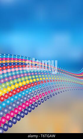 Abstract background with colored balls Stock Vector