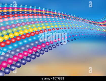 Abstract background with colored balls Stock Vector