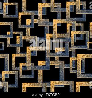 Seamless Stippling Halftone Gradient Squared Pattern. Abstract Geometric Background Design Stock Vector