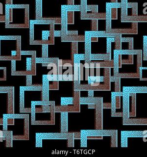 Seamless Stippling Halftone Gradient Squared Pattern. Abstract Geometric Background Design Stock Vector