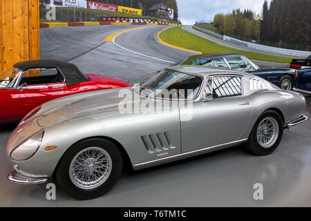 1965 Ferrari 275 GTB, vintage Italian V12-powered two-seater coupé at Autoworld, classic automobile museum in Brussels, Belgium Stock Photo