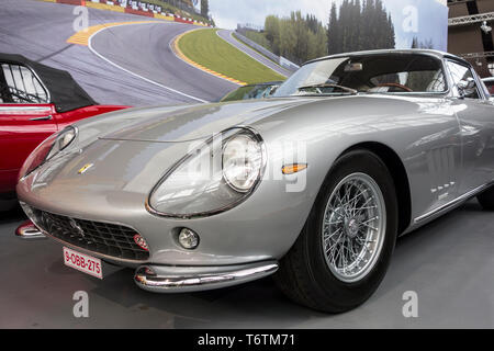 1965 Ferrari 275 GTB, vintage Italian V12-powered two-seater coupé at Autoworld, classic automobile museum in Brussels, Belgium Stock Photo