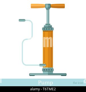 flat icon air pump isolated on white Stock Vector