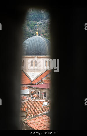 View of the St. Nicholas Church Domes Stock Photo