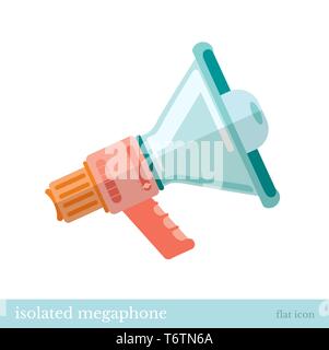 ftat icon megaphone or loudspeaker isolated on white Stock Vector