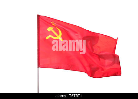 Soviet Union, Ussr flag isolated on white background Stock Photo