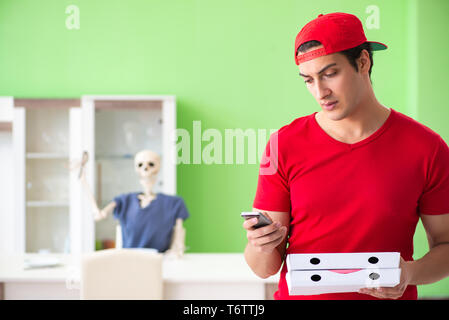 Concept of very slow pizza deliver service Stock Photo