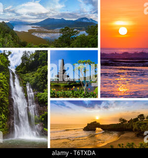 Collage of Bali Indonesia travel images (my photos) Stock Photo