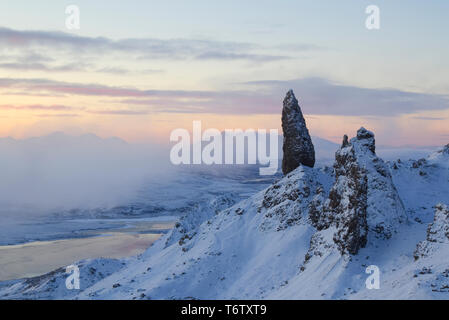 Old Man of Storr in winter, Isle of Skye Stock Photo