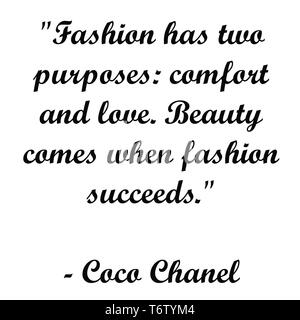 Inspirational Coco Chanel Quotes Modern Typography For