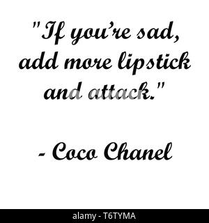 Feminist Coco Chanel Quote Greeting Card for Sale by katchula