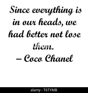 Inspirational Coco Chanel quotes.. Modern typography for artist, gift cards,  web, poster, fabric,wallpaper and other design Stock Photo - Alamy