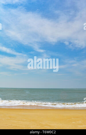 Soft Wave Lapped The Sandy Beach Summer Background Stock Photo