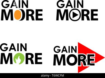 Gain more. Creative lettering vector illustration. illustration in vector format. Stock Vector