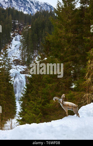 Waterfall Krimml - Tirol Austria Stock Photo