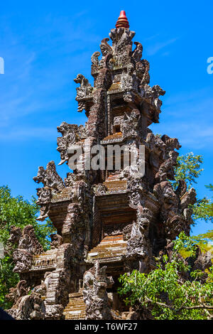 Temple in Monkey Forest - Bali Island Indonesia Stock Photo