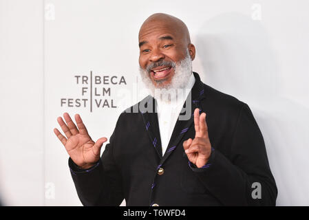 David Alan Grier attends the Tribeca TV 'In Living Color' 25th anniversary reunion during the 2019 Tribeca Film Festival at Spring Studios on April 27 Stock Photo