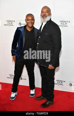 Tommy Davidson and David Alan Grier attend the Tribeca TV 'In Living Color' 25th anniversary reunion during the 2019 Tribeca Film Festival at Spring S Stock Photo