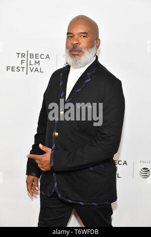 David Alan Grier attends the Tribeca TV 'In Living Color' 25th anniversary reunion during the 2019 Tribeca Film Festival at Spring Studios on April 27 Stock Photo