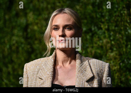Diane Kruger arrives for the 14th Annual Tribeca Film Festival Artists Dinner hosted by Chanel at Balthazar restaurant on April 29, 2019 in New York. Stock Photo