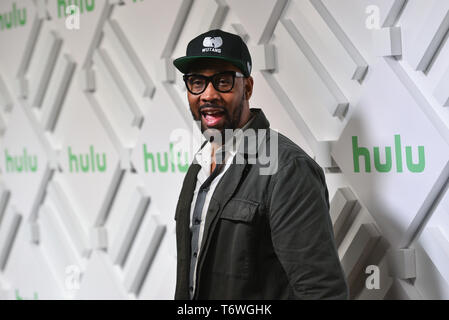 RZA attends 2019 Hulu Upfront on May 01, 2019 in New York City. Stock Photo