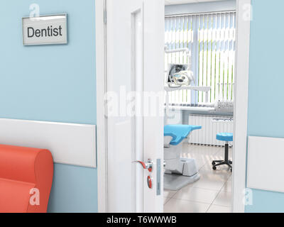 3D rendering modern dentist's office Stock Photo