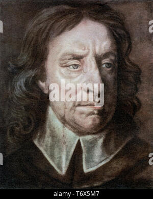 Oliver Cromwell (1599-1658), c1656. After Samuel Cooper (1609-1672). English military and political leader. Cromwell served as Lord Protector of the Commonwealth of England, Scotland, and Ireland 'and of the dominions thereto belonging' from 1653 until his death. Stock Photo