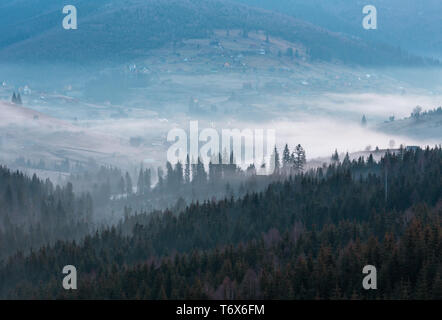 Early morning spring Carpathian mountains Stock Photo