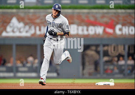 Atlanta, GA, USA. 01st May, 2019. San Diego Padres infielder Manny ...