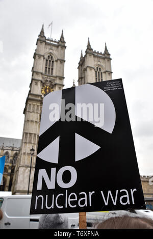 Westminster Abbey, London, UK. 3rd May, 2019. Peace protest and 'die in' opposite Westminster Abbey during a service of thanksgiving that celebrates 50 years of the submarine nuclear deterrent. Credit: Matthew Chattle/Alamy Live News Stock Photo