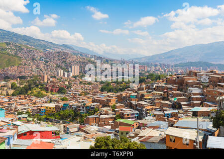 Panorama of the city of Medellin on a sunny day Stock Photo