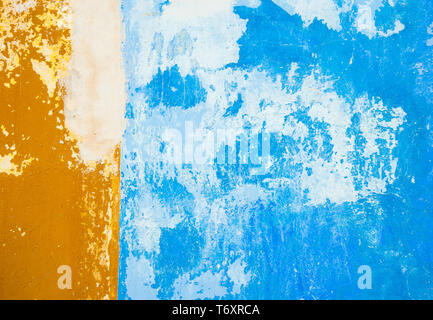 grunge blue wall, highly detailed textured background Stock Photo
