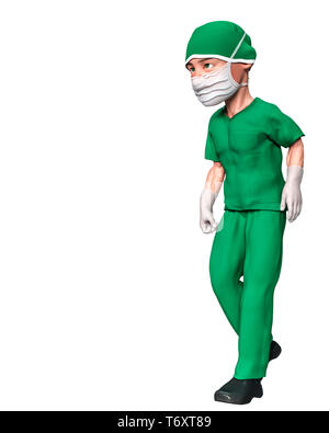 this funny doctor cartoon will put some fun in yours creations Stock Photo