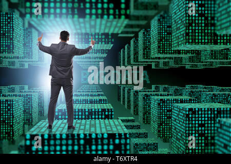 Fintech financial big data concept with analyst Stock Photo