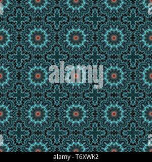 abstract floral dark slate gray, sky blue and blue chill color pattern. seamless decorative backdrop for banner, cards, poster or creative fasion desi Stock Photo