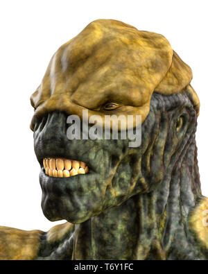 this is a reptilian king from space. This alien will put some fun in yours creations Stock Photo