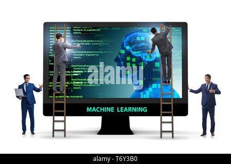 The machine learning concept as modern technology Stock Photo