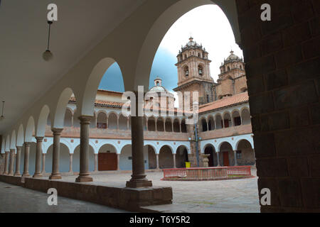 Interior view of the central courtyard of the University on Saint Anthony the Abbot. Stock Photo