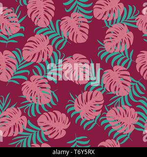 Seamless pattern with palm branch. Hawaiian shirt with palm leaf pattern  Stock Vector Image & Art - Alamy