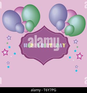 wallpaper vector banner beautiful frame with palm green branches and slices of watermelon on a white background with text inscription hi summer Stock Vector