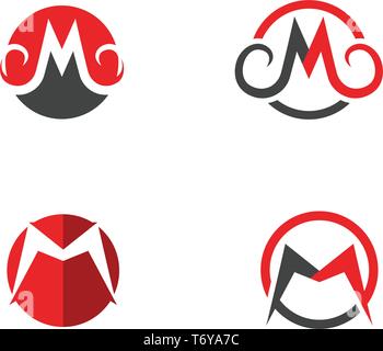 M letters business logo and symbols template Stock Vector