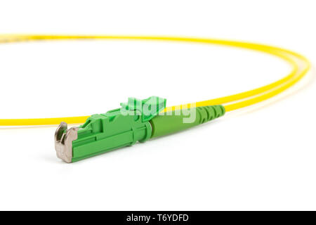 fiber optic single mode hybrid patch cord Stock Photo