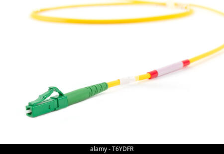 fiber optic single mode hybrid patch cord Stock Photo