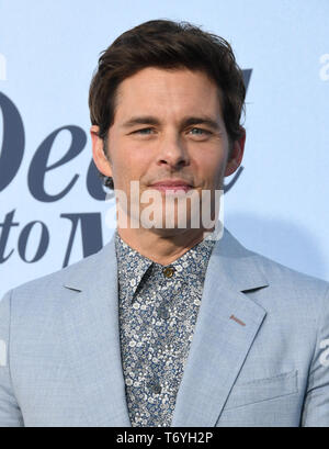 May 2, 2019 - Santa Monica, California, U.S. - 02 May 2019 - Santa Monica, California - James Marsden. Netflix's ''Dead to Me'' Los Angeles Premiere held at Broad Stage. Photo Credit: Birdie Thompson/AdMedia (Credit Image: © Birdie Thompson/AdMedia via ZUMA Wire) Stock Photo